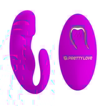 Tiffany - Vibrador De Casal Em Formato de Mini Pênis Com 12 Modos de Vibração e Controle Remoto Sem Fio