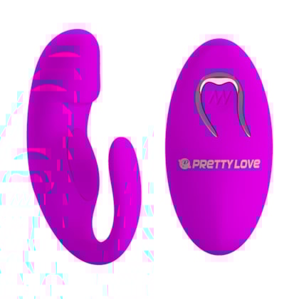 Tiffany - Vibrador De Casal Em Formato de Mini Pênis Com 12 Modos de Vibração e Controle Remoto Sem Fio