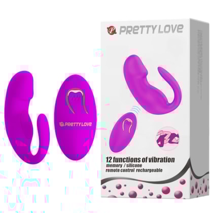 Tiffany - Vibrador De Casal Em Formato de Mini Pênis Com 12 Modos de Vibração e Controle Remoto Sem Fio