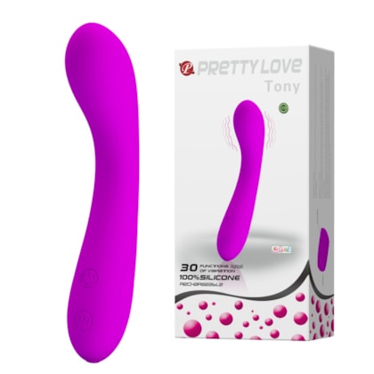 Tony - Vibrador Personal Em Soft Touch Com 30 Modos de Vibração