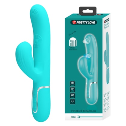 Twinkled Tenderness -  Vibrador Rabbit 3 em 1, 7 Funções de Cutucadas, 7 Ondas de Pressão e Função Burst Climax