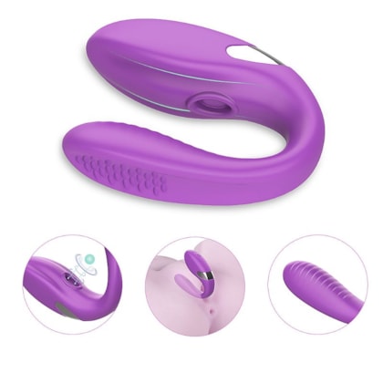 Umi - Vibrador de Casal Com 9 Modos de Vibração e 9 Modos de Cutucadas na Parte de Cima