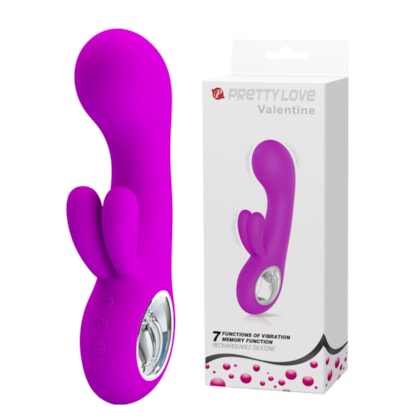 Valentine - Vibrador de Ponto G e Clítoris Com 7 Vibrações Extra Forte