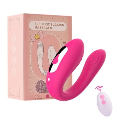 Vibrador De Casal Com 2 Motores, 5 Modos de Vibração em Cada e Controle Remoto Sem Fio