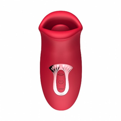 Vibrador em Formato de Boca Com 10 Modos de Abre e Fecha e 5 Modos de Vibração na Lingua