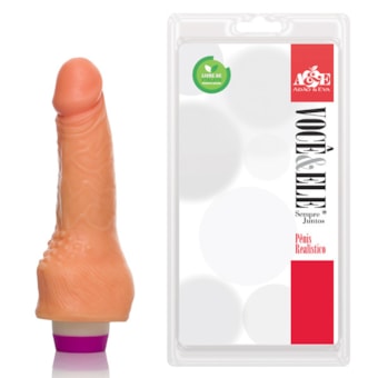 Você&Ele - Pênis Realístico Com Massageador E Vibrador | 13 x 3,5cm