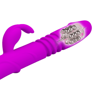Ward - Rotativo Vai e Vem Com Vibrador Clitoriano Em Forma De Coelho Soft Touch