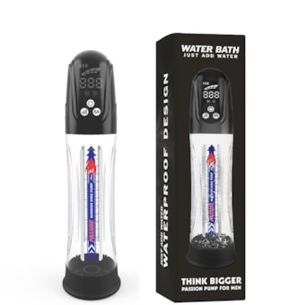 Warrior King Pump - Bomba Peniana Para Uso com Água Recarregável e Com 4 Modos de Sucção