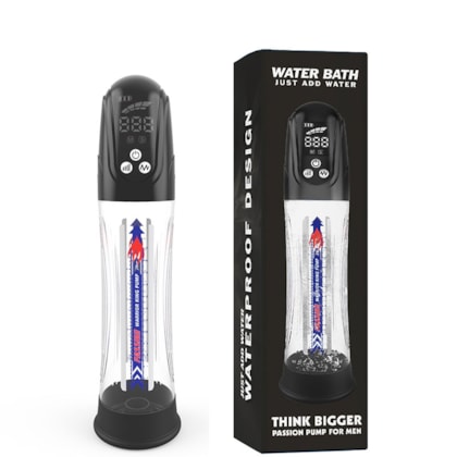 Warrior King Pump - Bomba Peniana Para Uso com Água Recarregável e Com 4 Modos de Sucção