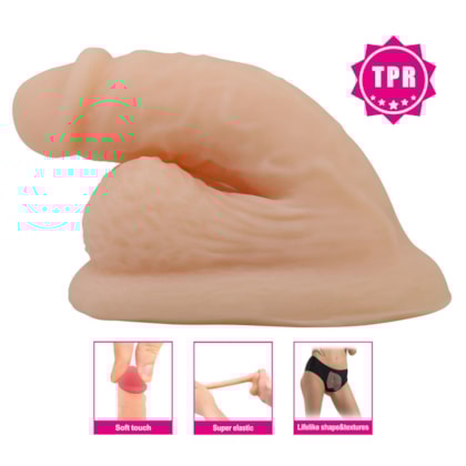 Wildon - Pênis em Cyberskin Sem Ereção Para Proporcionar Volume Com Glande, Veias e Escroto | 13,5cm