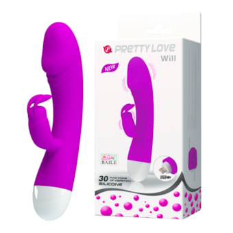 Will - Vibrador Rabbit Ponto G e Clítoris com 30 Funções e Dois Motores