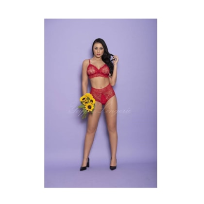 Yaffa Lingerie 7021 - Conjunto Sutiã Com Strappy Bra e Bojo Removível