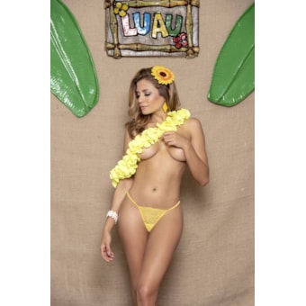 Yaffa Lingerie  - Calcinha em Renda com Detalhe em Strass Traseira