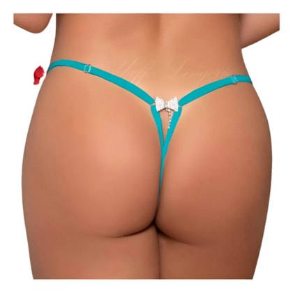 Yaffa Lingerie – Calcinha em Renda com Detalhe de Laço em Strass