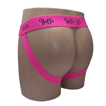 Yaffa Lingerie – Cueca Jockstrap Sensual Rosa com Elástico Personalizado