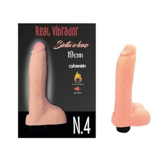 Yaffa N.4 - Prótese Realística Cyberskin com Escroto e Vibrador Multivelocidade